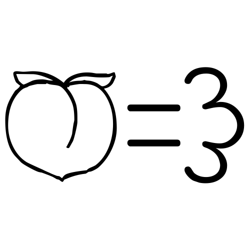 🍑💨 Emoji Domain black and white Symbola rendering